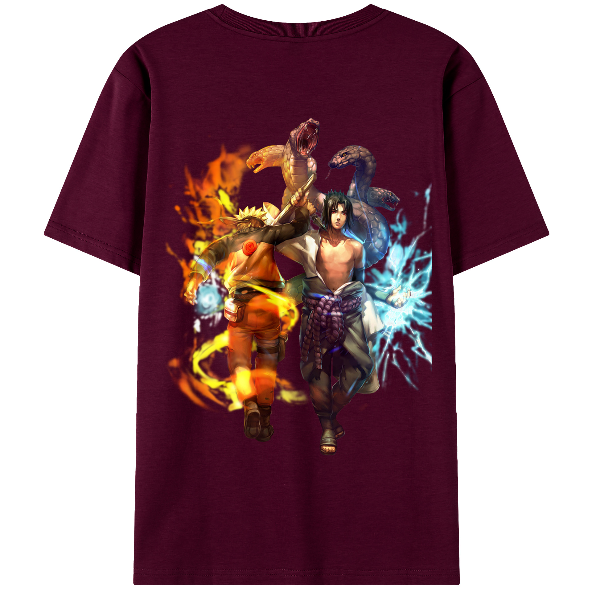 （画像用） NARUTO -ナルト- うちは サスケ Uchiha Sasuke レディース半袖Tシャツ(バックプリント)